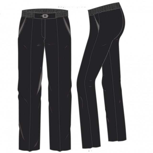 Livia-w  Pantalon elastiek rondom gesp